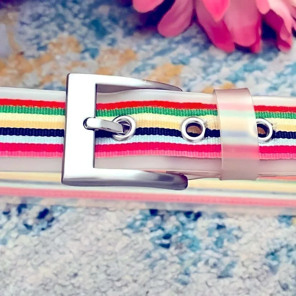90’s Jelly Belt w/Colorful Stripes